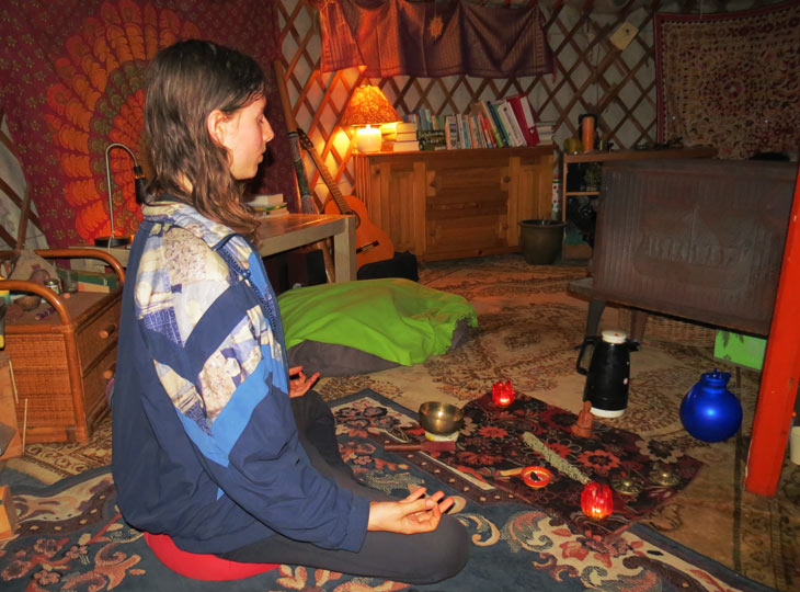 Wake-Up-meditatie in de yurt